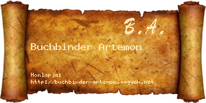 Buchbinder Artemon névjegykártya